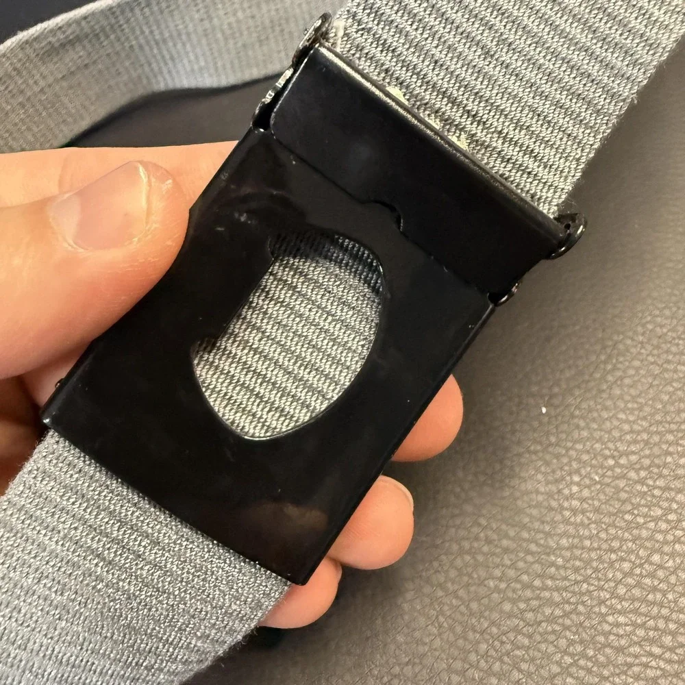 DC Shoes Belt Mens One Size Gray Cotton Web Logo Skate Bottle Opener Buckle Y2K